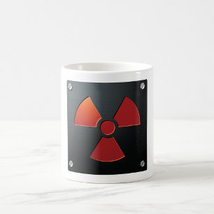 Waarschuwingsymbool voor straling Industrieel meta Koffiemok