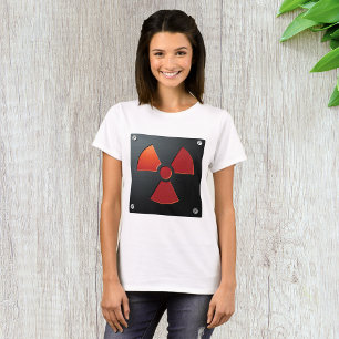 Waarschuwingsymbool voor straling Industrieel meta T-shirt