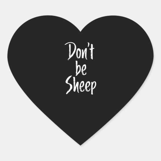 waarvan be sheep | Humor Quotes About Sheep Gift Hart Sticker (Voorkant)