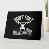 Waarvan Fart Funny Ness Gym Workout Weights Squat Kaart (Voorkant)