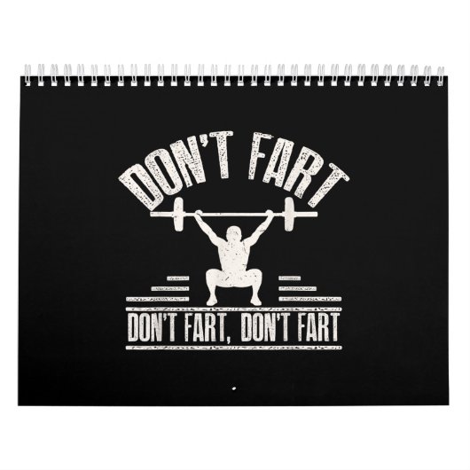 Waarvan Fart Funny Ness Gym Workout Weights Squat Kalender (Hoes)