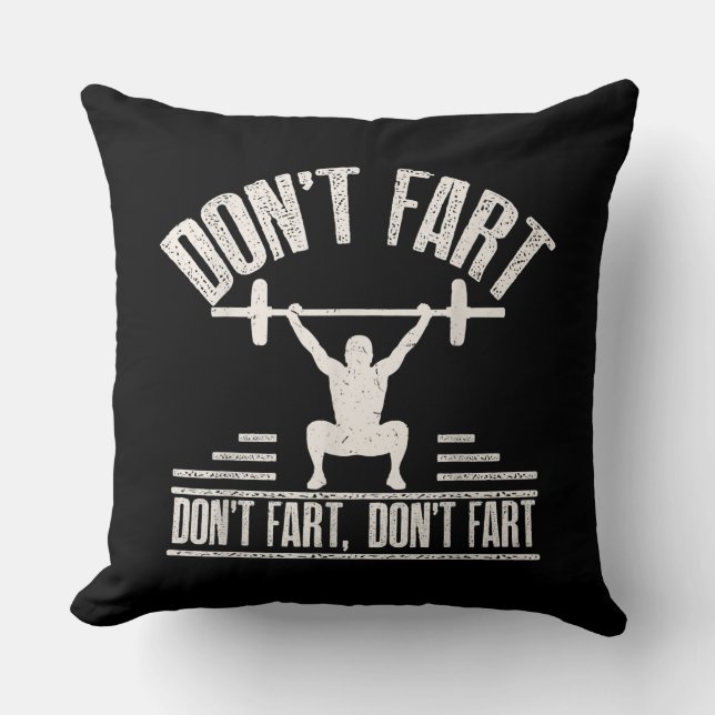 Waarvan Fart Funny Ness Gym Workout Weights Squat Kussen (Voorkant)