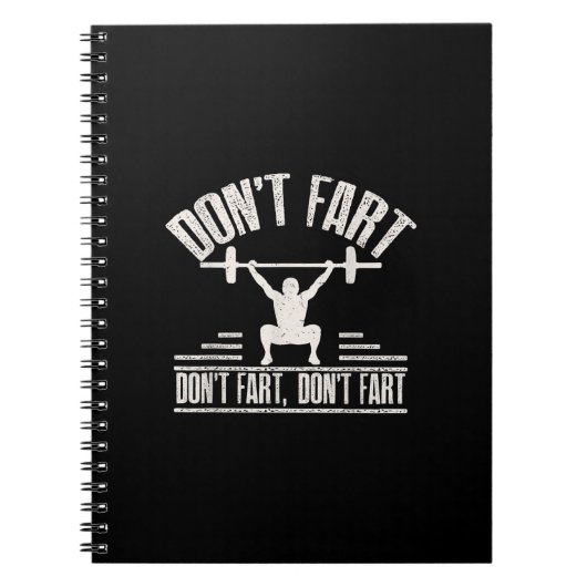 Waarvan Fart Funny Ness Gym Workout Weights Squat Notitieboek (Voorkant)