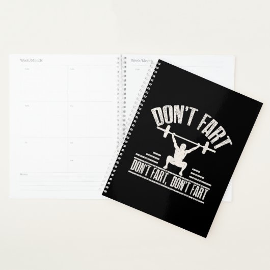 Waarvan Fart Funny Ness Gym Workout Weights Squat Planner (Display)