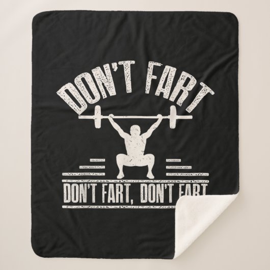 Waarvan Fart Funny Ness Gym Workout Weights Squat Sherpa Deken (Voorkant)