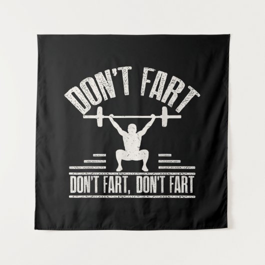 Waarvan Fart Funny Ness Gym Workout Weights Squat Wandkleed (Voorkant)