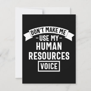 waarvan make me use my hr voice, funny job save the date