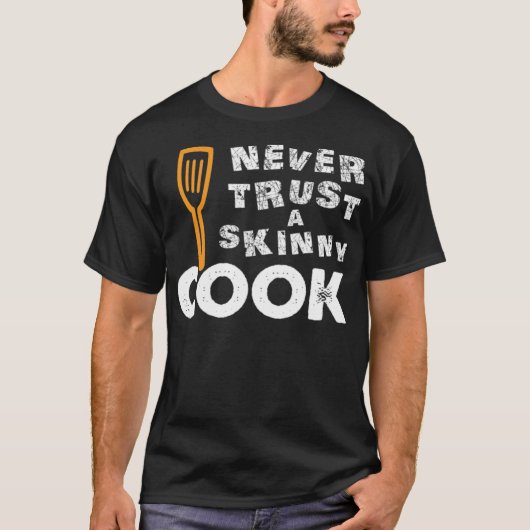 waarvan trust skinny skateboard kitchen t-shirt (Voorkant)