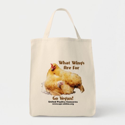 waarvoor wings - go Vegan Tote Bag (Voorkant)