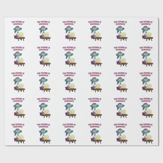 Waarzeggende aap cadeaupapier (Vlak)