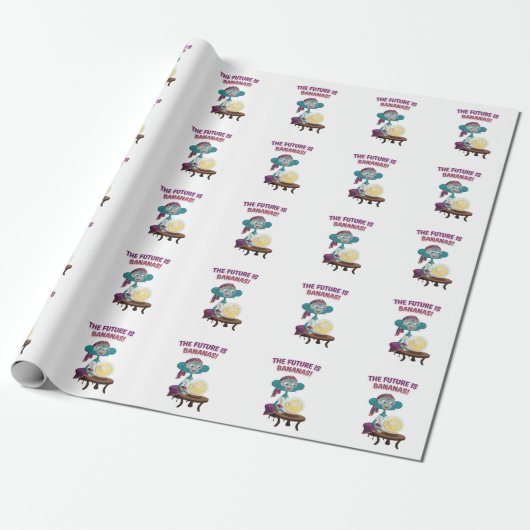 Waarzeggende aap cadeaupapier (Uitgerold)