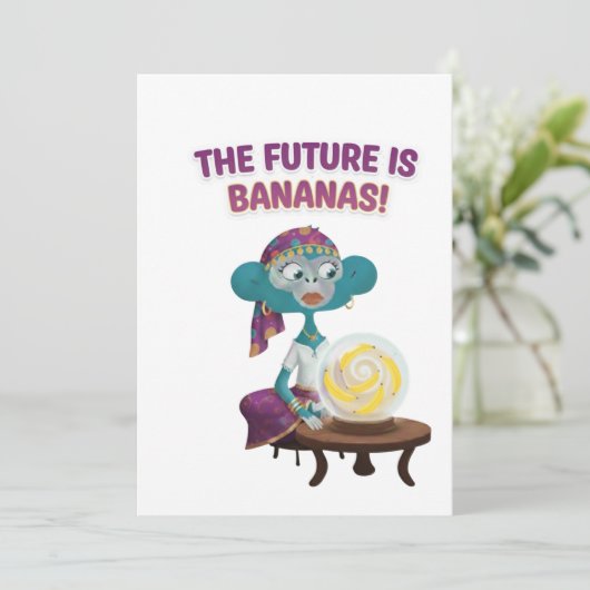 Waarzegger aap kaart (Staand voorkant)