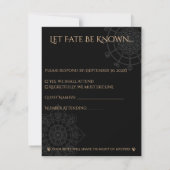Waarzegger Halloween RSVP Kaart (Achterkant)