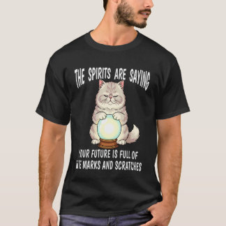 Waarzegger Huis Kat met Kristallen Bal Merken & T-shirt