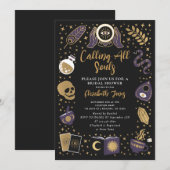 Waarzegster Gothische Hekserige Bruidsfeest Kaart (Voorkant / Achterkant)