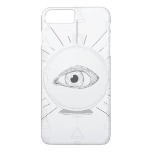 Waarzegster Oog Ziener Esoterische Kristallen Bol iPhone 8/7 Plus Hoesje