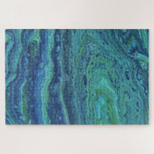 Wabash 3 Cool Blauw Groen Abstract Puzzel (Horizontaal)