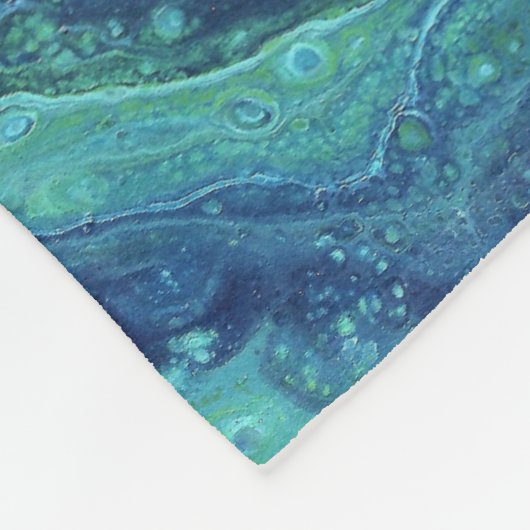 Wabash 3 Koel Blauw Groen Abstract Deken (Hoek)