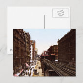 Wabash Ave North Adams Street Chicago Illinois Briefkaart (Voorkant / Achterkant)