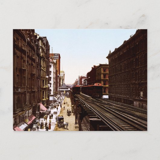 Wabash Ave North Adams Street Chicago Illinois Briefkaart (Voorkant)