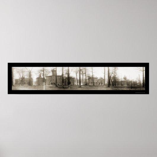 Wabash College in Foto 1909 Poster (Voorkant)