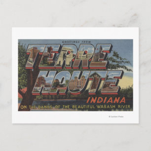 Wabash River - Grote lettertjes Briefkaart