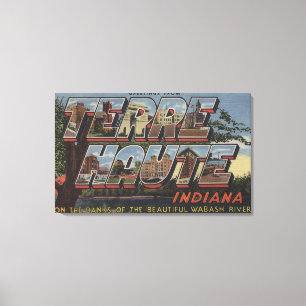 Wabash River - Grote lettertjes Canvas Afdruk