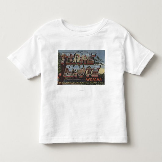Wabash River - Grote lettertjes Kinder Shirts (Voorkant)