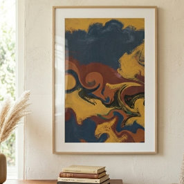 Wabi Sabi Abstract Groot Kunstwerk voor aan de Muu Poster