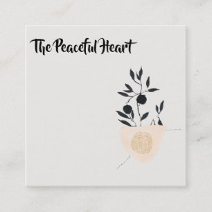 *~* Wabi Sabi Abstracte AR27 Eenvoudige minimale i Vierkante Visitekaartje