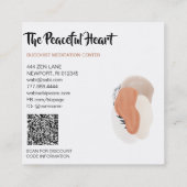 *~* Wabi Sabi Abstracte Eenvoudige Minimale Inkt A Vierkante Visitekaartje (Achterkant)