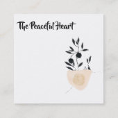 *~* Wabi Sabi Abstracte Eenvoudige Minimale Inkt Q Vierkante Visitekaartje (Voorkant)