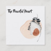 *~* Wabi Sabi Abstracte minimale inkt AR27 Eenvoud Vierkante Visitekaartje (Voorkant)