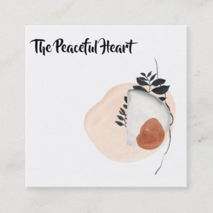 *~* Wabi Sabi Abstracte minimale inkt AR27 Eenvoud Vierkante Visitekaartje