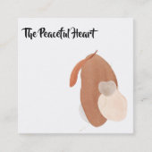 *~* Wabi Sabi Abstracte minimale inkt AR27 QR Simp Vierkante Visitekaartje (Voorkant)