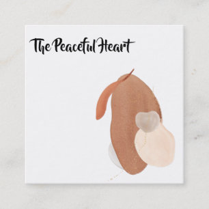 *~* Wabi Sabi Abstracte minimale inkt AR27 QR Simp Vierkante Visitekaartje