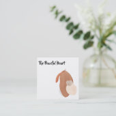 *~* Wabi Sabi Abstracte minimale inkt AR27 QR Simp Vierkante Visitekaartje (Staand voorkant)