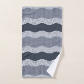 Wabi Sabi Abstracte rivier, Navy Blue, slate Bad Handdoek (Handdoek)