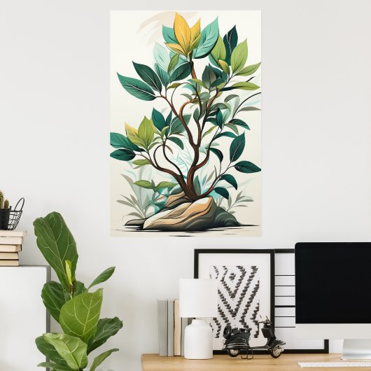 Wabi-Sabi Art Poster (Thuiskantoor)