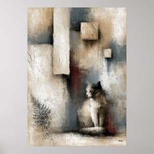 Wabi-Sabi Bewaker Stilte Modern Japans Abstract Poster