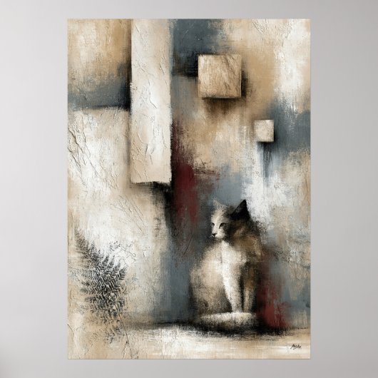 Wabi-Sabi Bewaker Stilte Modern Japans Abstract Poster (Voorkant)