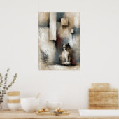 Wabi-Sabi Bewaker Stilte Modern Japans Abstract Poster (Keuken)