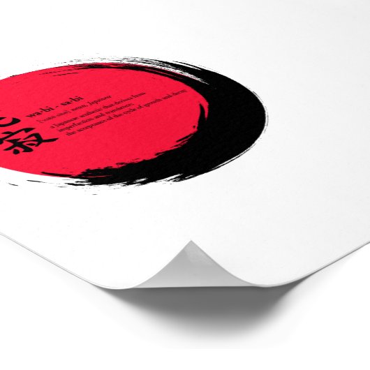 Wabi-Sabi-definitie Poster (Hoek)