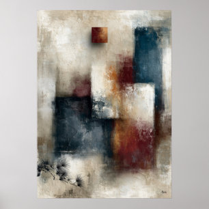 Wabi-Sabi Dennenecho Moderne Japanse Abstracte Wan Poster