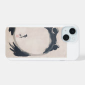 Wabi Sabi Grumpy Frog by Hoji Japanese Sumi-e iPhone 15 Case (Achterkant horizontaal)