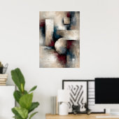Wabi-Sabi Hemelse Balans Modern Geometrisch Abstr Poster (Thuiskantoor)