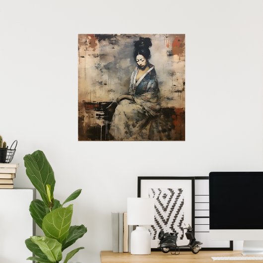 Wabi Sabi Japanse stijl kunst Poster (Thuiskantoor)