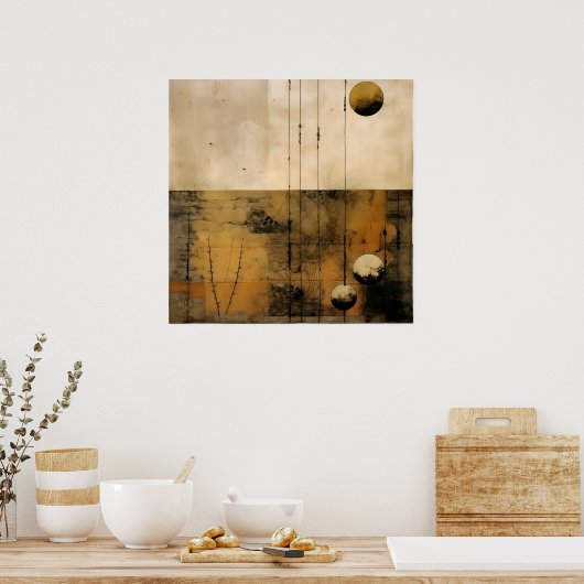 Wabi Sabi Japanse stijl kunst Poster (Keuken)