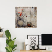 Wabi Sabi Japanse stijl kunst Poster (Thuiskantoor)