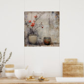 Wabi Sabi Japanse stijl kunst Poster (Keuken)